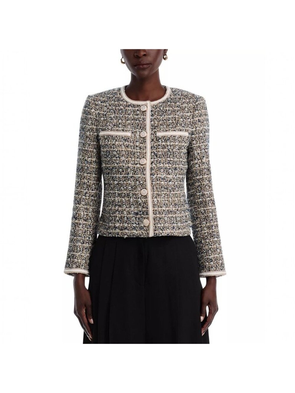 Elie Tahari Inara Tweed Jacket, size medium, brand new with tags.